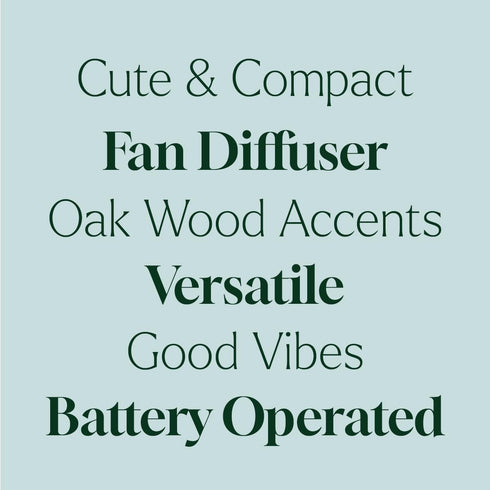 Plant Therapy Home AuraDrop Fan Diffuser - Designed for Easy, Everyday Use, Gentle Airflow from Built in Fan