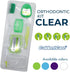 Orthodontic Kit Clear: Oral Care Set with Toothbrush, Protector Cap, Floss, Wax, and Interdental Brushes with Case