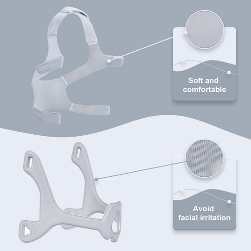 2pcs Fabric Frame and Headgear Compatible with WP, Replacement Frame and Headgear for WP