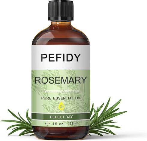 PEFIDY Rosemary Essential Oil 4 Fl Oz/118ML 100% Natural Rosemary Oil for Hair,