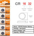 Cotchear 5pcs/Pack CR1632 Button Battery - 3V Lithium Coin Cell Batteries for Electronic Watch Remote
