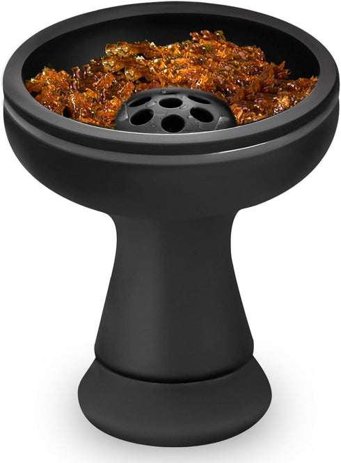 Hookah Bowl, Silicone Phunnel Bowl, Perfect Fit Charcoal Holder, Black Shisha Bowl Replacement for Clay Bowls