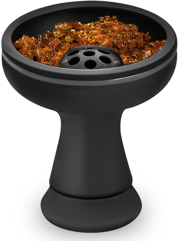 Hookah Bowl, Silicone Phunnel Bowl, Perfect Fit Charcoal Holder, Black Shisha Bowl Replacement for Clay Bowls