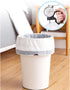 White Printing Trash Bags, 100 Counts, 4 Gallon Kitchen Small Bags with Drawstring for Bathroom, Office, Home