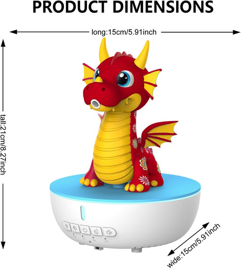 LUCYLANKER 200ML 10 Aromatherapy Dragon Humidifier, Essential Oil Diffuser with Remote & Timer, White Noise Machine