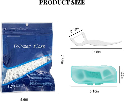 320pcs Dental Floss Picks, Superfine Floss Stick, No Break & No Shred Floss, Eco-Friendly Toothpicks