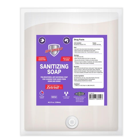 My-Shield Sanitizing Soap, 1 X 40.5 oz (1.2 L) Bag, Wall Dispenser, Single
