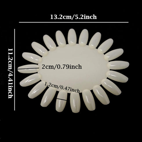 Honbay 12PCS Plastic Nail Swatches Wheels, 20 Tips for Nail Art Color Polish Display