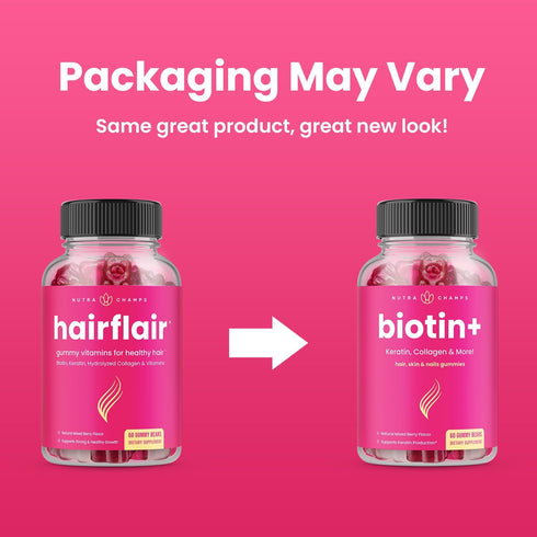 Hair Skin & Nails Gummies, Biotin with Collagen & Keratin, 5000mcg Biotin Beauty Complex, 120 Count