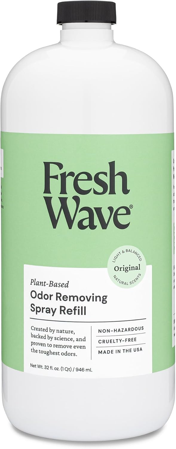 Fresh Wave Odor Eliminator Spray & Air Freshener Refill, 32 fl. oz. | Original Scent Spray Refills for Up to 4 Bottles