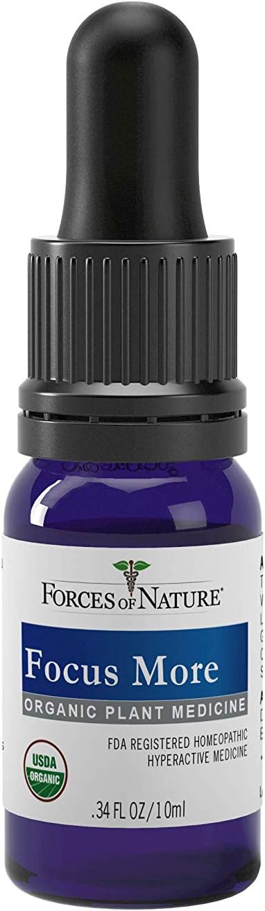 Forces of Nature Focus Supplement, Focus More Homeopathic Medicine, 0.34 Fl Oz, Nootropics Brain Support Supplement, Helps Memory, Attention, Concentration & Mental Clarity