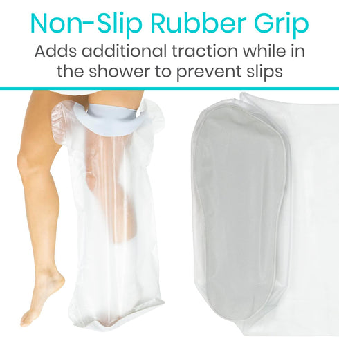 Vive Cast Cover for Shower Leg, Waterproof Adult Cover Bag for Showering After Surgery, Watertight & Submersible