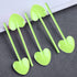 100 Piece Green Plastic Disposable Tasting Spoons, 4.1 Inch Dessert Spoon for Ice Cream, Pudding, and Tasting