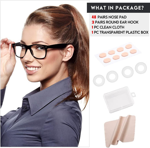 48 Pairs Soft Foam Nose Pads, Self Adhesive Anti-Slip Nosepads for Eyeglasses Sunglasses Reading Glasses (Nude Color)
