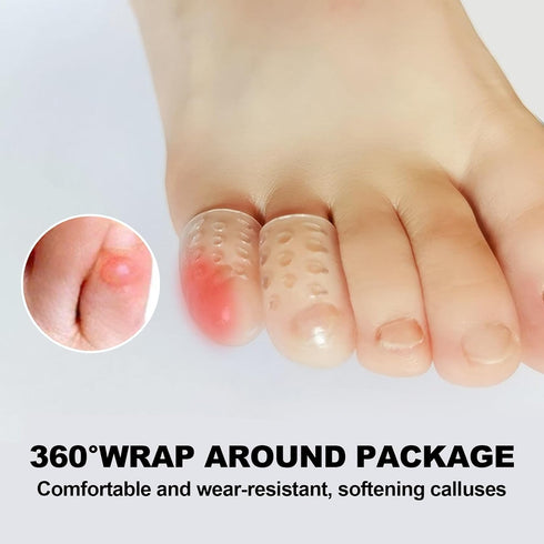 hautllaif 30 Silicone Anti-Friction Toe Protector, Pcs Gel Toe Protectors Breathable Toe Covers, Soft Clear Little Toe