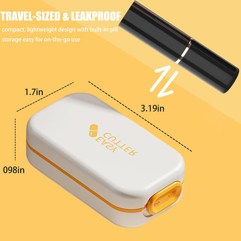 Hafigigi Pill Cutter Splitter for Small or Large Pills with Safety Lock - Accurate and Easy Travel-Friendly Design