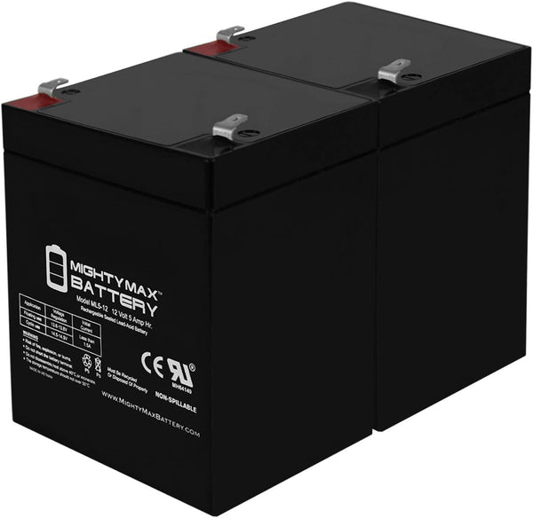 Mighty Max Battery 12V 5AH SLA Battery for Garage Door Opener Standby 41B822-2 Pack
