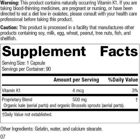 Standard Process Cruciferous Complete - Whole Food Antioxidant, Detox and Liver Support with Organic Kale