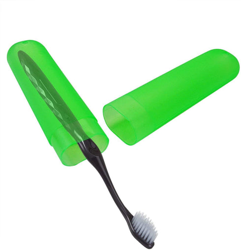 24PCS Plastic Toothbrush Case, Six Colors, Portable Dust-proof Holder for Daily and Travel Use
