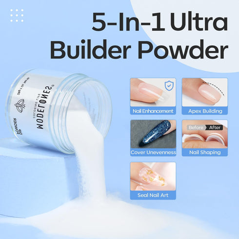 Modelones Dip Powder Clear Color - Long-Lasting Nail Dipping Powder Kit for DIY French Nail Art