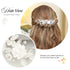 Unicra Silver Flower Bride Wedding Hair Vine Pearl Bridal Hair Piece Rhinestone Headband for Women and Girls