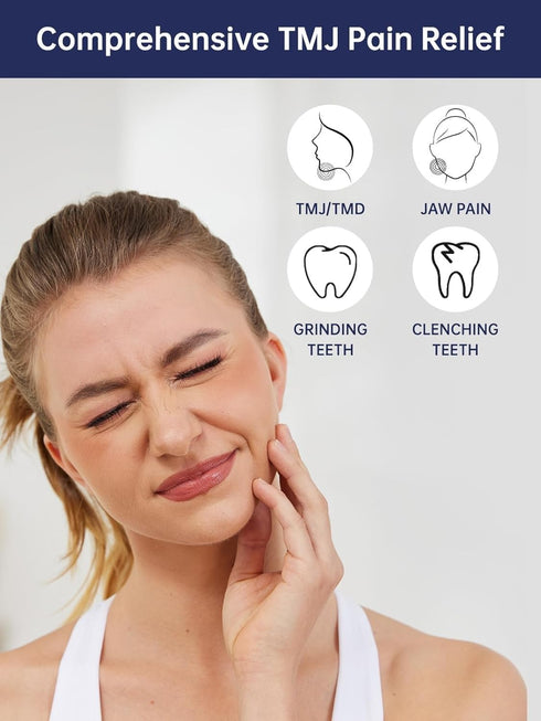 Kinbana TMJ Relief Products Jaw, TMJ Massager with Vibration and Heating, Ergonomic Multi-Needle TMJ Massage Tool