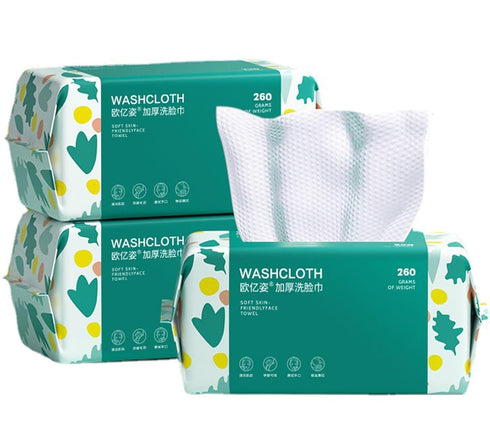 Soft Disposable Face Towel, Cotton Facial Dry Wipes 300 Count, Large Packing for Washing and Drying, Facial Tissue for