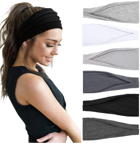 Huachi Wide Non-Slip Headbands, Workout Yoga Hair Accessories for Women
