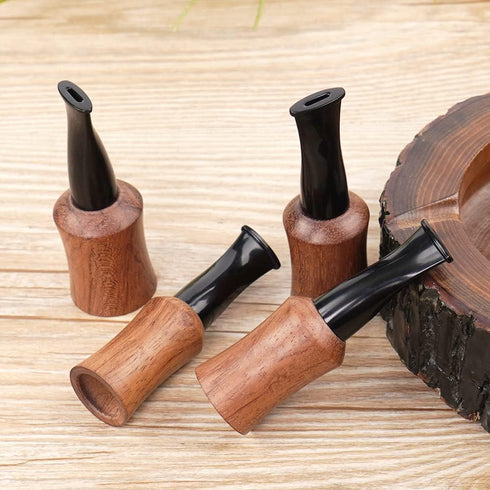 MUXIANG 4 (4 Set) Cigar Mouthpiece Holder Sizes for Men and Women Wood Cigar Holder Size