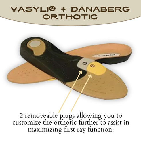 Vasyli+Dananberg 1st Ray Orthotic - X-Large, Full-Length Insole, Heat Moldable, Pain Relief