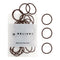 Heliums Small Hair Ties - Dark Brown, No Damage Mini 1 Inch Reusable 2mm Elastics for Thin Hair and Kids, 48 Count