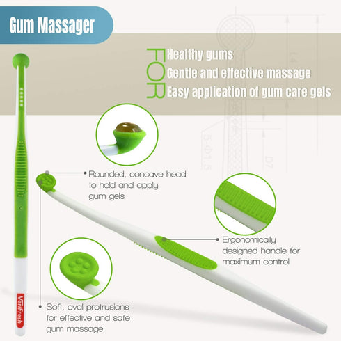 Gum Care Kit for Healthy Gums - VeriFresh All Natural Gum Gel and Stimulator/Massager