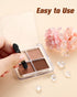 MORGLES 50 PCS Double Ended Eyeshadow Applicators with Organizer, Disposable Makeup Applicators, Sponge Tip Brush Bulk