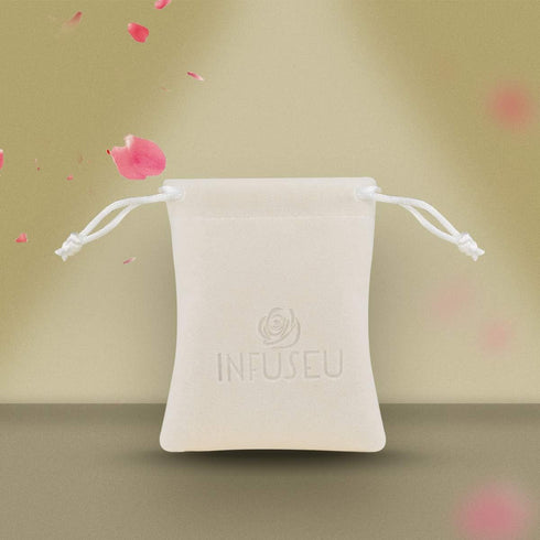 INFUSEU Aromatherapy Necklaces, Essential Oils Diffuser for Women with 7 Lava Rocks Stones, 24" Chain