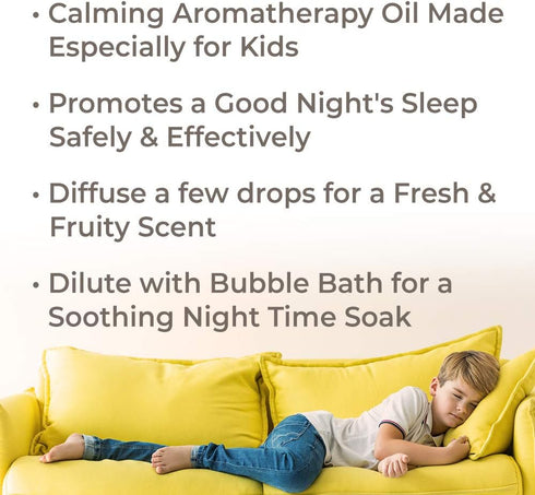Plant Therapy KidSafe Organic Nighty Night Essential Oil Blend for Sleep 10 mL (1/3 oz) 100% Pure, Undiluted, Therapeutic Grade