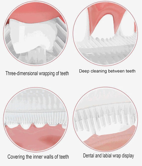 VIDECOR U Shaped Electric Toothbrush, Silicone Brush Head Toothbrush for Teeth Whitening Cleaning, Oral Care Toothbrush