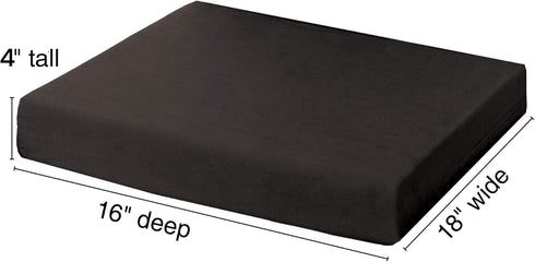 Essential Medical Supply Rehab 1 Foam Cushion, Higher Density Seat Cushion for Office Chair, Wheelchair Pain Relief