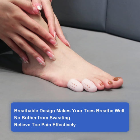 Toe Protectors for Men and Women - 14 Packs Silicone Small Toe Covers for Kids, Gel Pinky Toe Caps for Foot Pain Relief