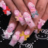 Pink Bow-Knot Nail Stud Rhinestones Crystal, 3D Bows Nail Charm Set for DIY Decoration Nail Art Rhinestones