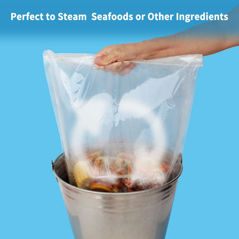 Large Seafood Cooking & Storage Bags - Perfect for Fish, Crab, Shrimp & Veggies
