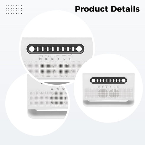 wkao 7 7.9 3.5 5.1 Wireless Speaker and Essential Oil Diffuser, Colors Flame, White Noise Humidifier, Desktop