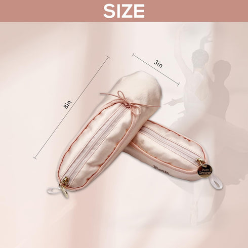 Ballet Shoe Makeup Bag, Small Portable Cosmetic Organizer for Women and Girls