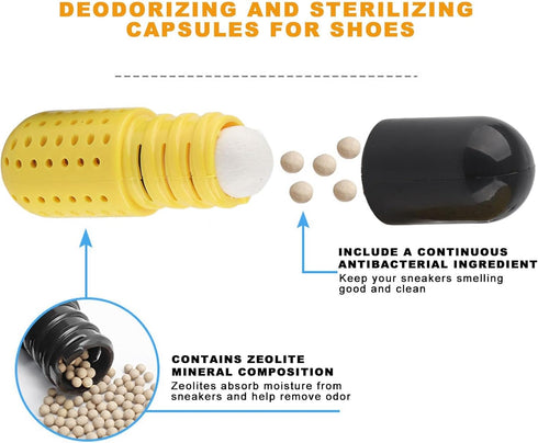 Shoes Capsules, Long-Lasting Freshener Shoe Deodorizer Pills for Shoes, Wardrobe, Bags, Car