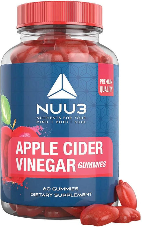 NUU3 Apple Cider Vinegar Gummies - Support for Energy, Immunity & Gut