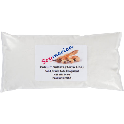 Soymerica Tofu Coagulant - 14oz Premium Calcium Sulfate (Terra Alba/Gypsum). Food Grade. 100%