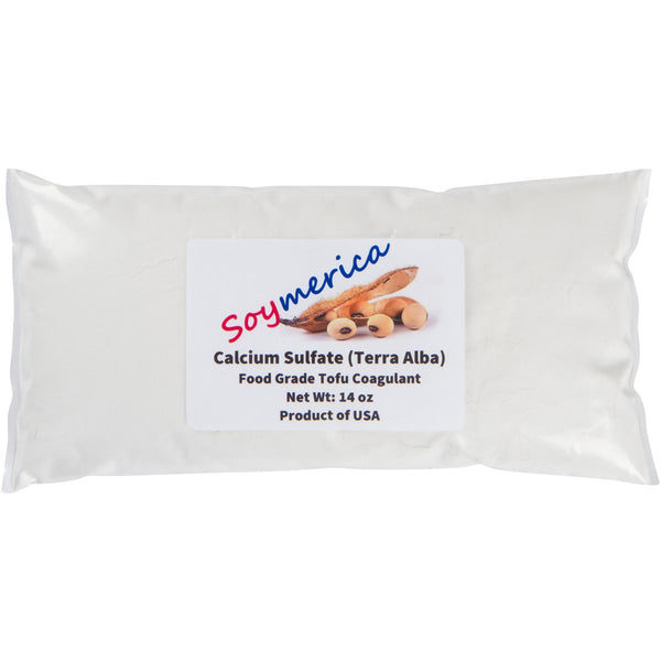 Soymerica Tofu Coagulant - 14oz Premium Calcium Sulfate (Terra Alba/Gypsum). Food Grade. 100%