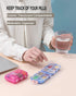 4PS Travel Pill Organizer with 164 Slice Labels, 10 Compartments, Portable Folding Small Pill Case