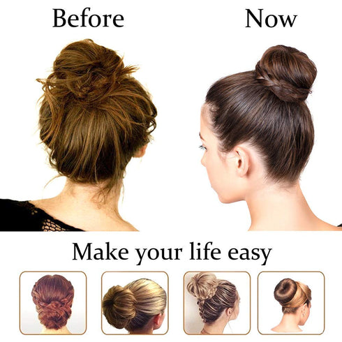 Kitjans Extra Hair Donut Bun Maker for Kids, 2PCS Ring Style Small Bun Shaper, Suitable for Short Thin Hair