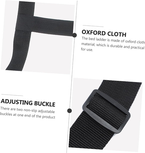 Ipetboom Elderly Wake up Aid Bed Ladder Assist Strap for Elderly Adults Bed Ladder Oxford Cloth Material Support Belt