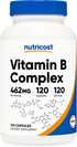 Nutricost High Potency Vitamin B Complex 462mg, 120 Capsules - Energy Complex with Vitamin C